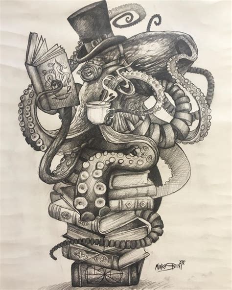 steampunk octopus tattoo